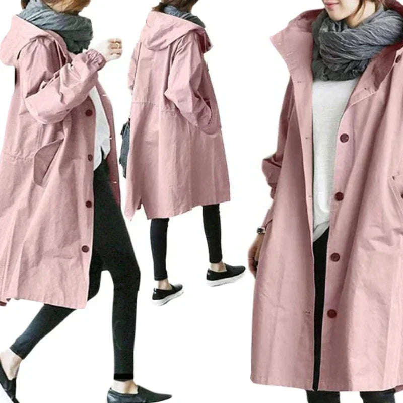 Giacca Invernale Donna con Cappuccio Impermeabile Lunga - Brentozzi