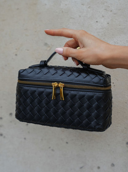 Borsa Tracolla Donna in Ecopelle Intrecciata Compatta