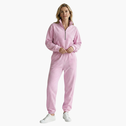 Tivara | Tuta Donna Grigia Con Mezza Zip 6