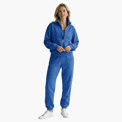 Tivara | Tuta Donna Grigia Con Mezza Zip 9