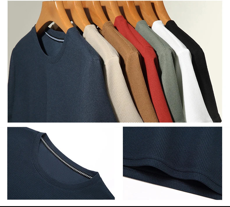 Tomas | Uomo T-Shirt Estiva in Cotone Waffle Girocollo 6
