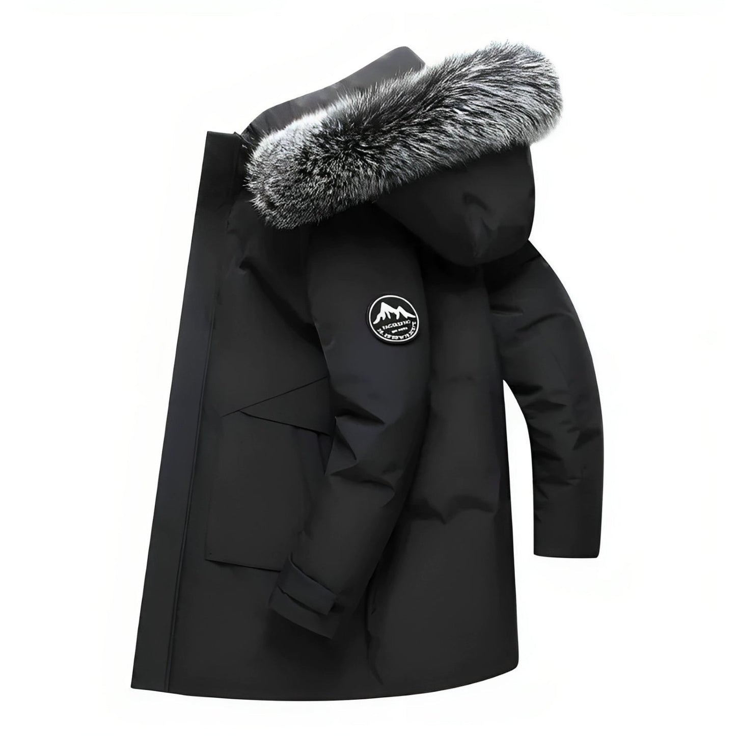 Giacca Invernale Uomo con Cappuccio e Finta Pelliccia - Brentozzi