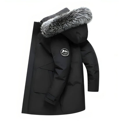 Giacca Invernale Uomo con Cappuccio e Finta Pelliccia - Brentozzi