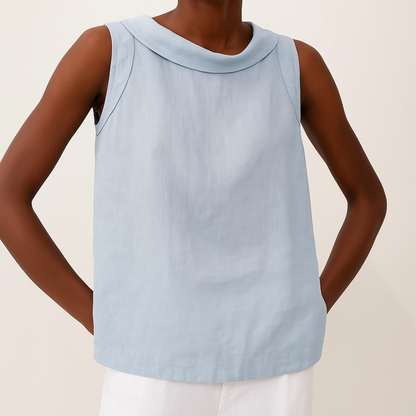 Top Estivo Senza Maniche da Donna con Collo Alto - Elegante e Versatile 4