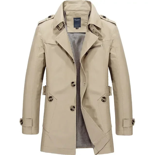 Trench Uomo Classico Elegante Vestibilità Regolare - Vesarelli