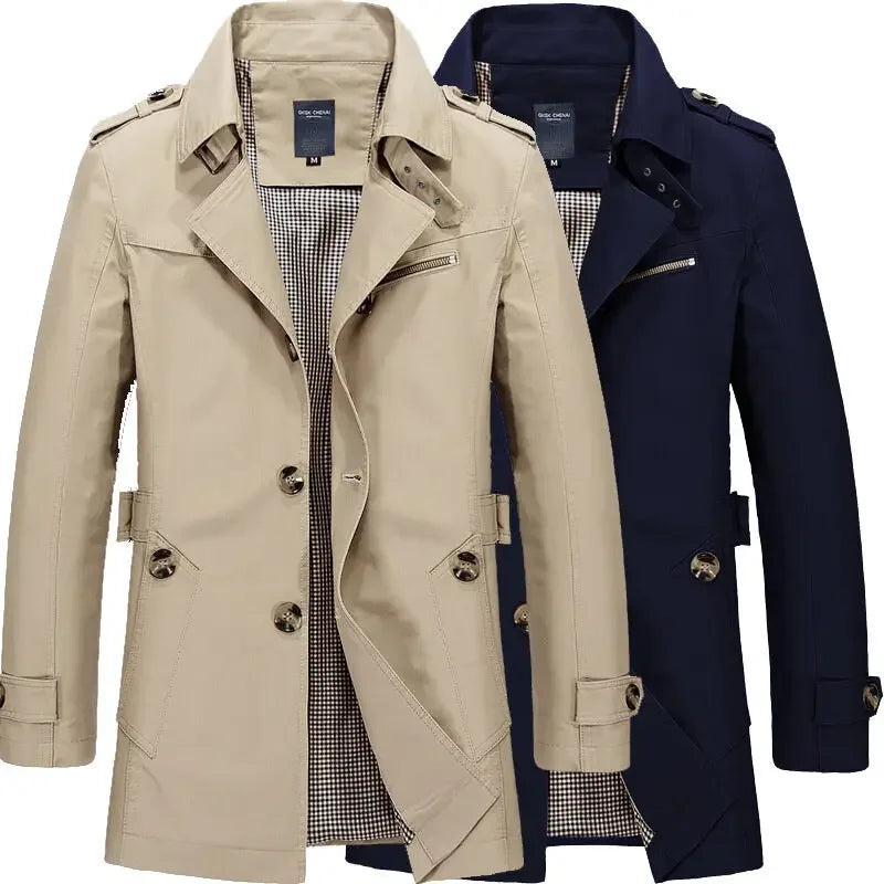 Trench Classico Elegante Per Uomo | Vantor