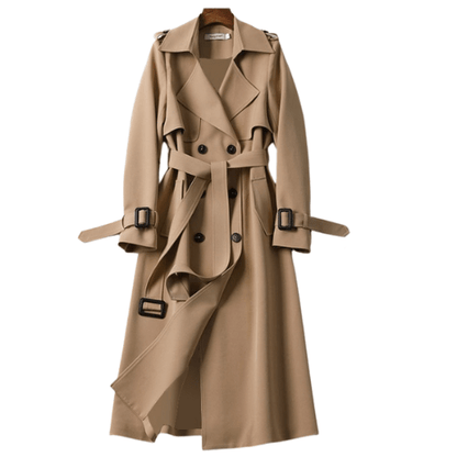 Trench Lungo Donna in Tessuto Vintage Vestibilità Classica Invernale - Vesarelli