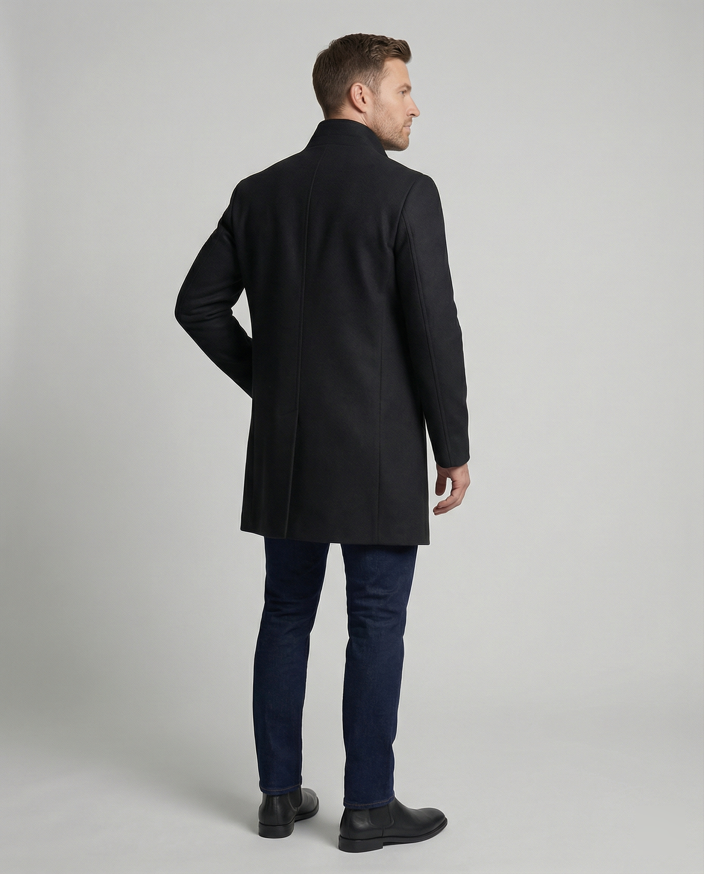 Cappotto Uomo Elegante Vestibilità Classica