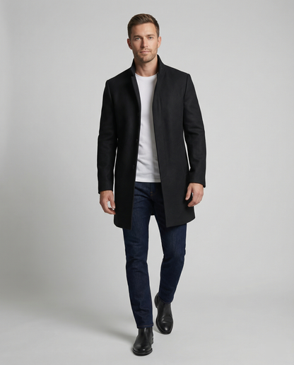 Cappotto Uomo Elegante Vestibilità Classica