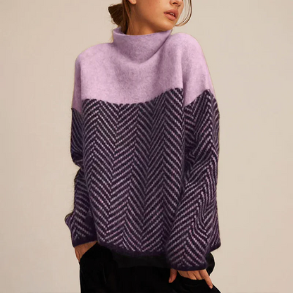 Maglione Oversize Donna Collo Alto Caldo