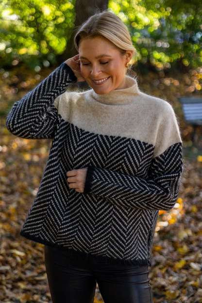 Maglione Oversize Donna Collo Alto Caldo