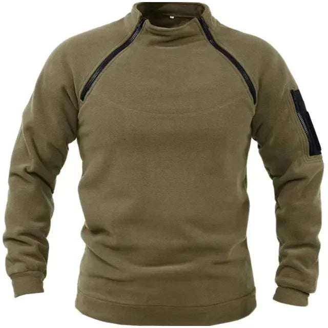 Felpa Uomo in Pile con Fodera Calda Stile Explorer