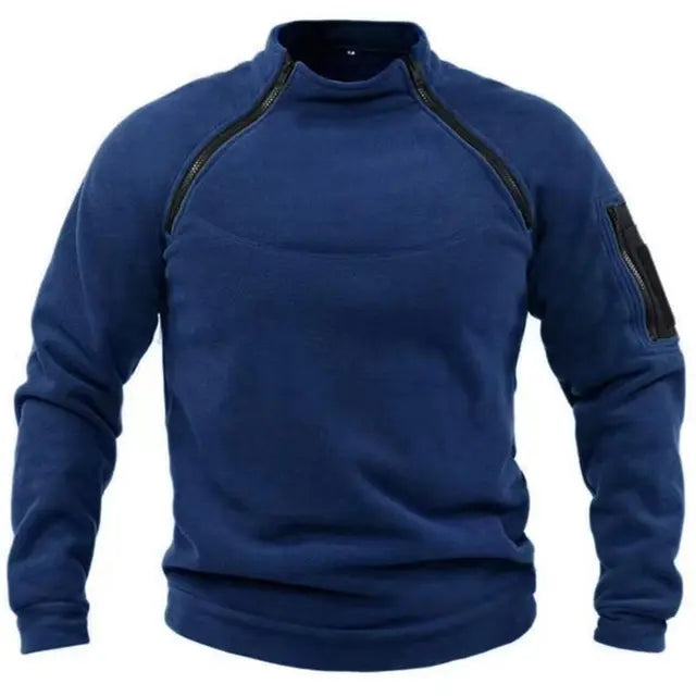 Felpa Uomo in Pile con Fodera Calda Stile Explorer