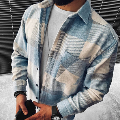 Camicia Uomo Quadri con Taschino Sul Petto - Brentozzi