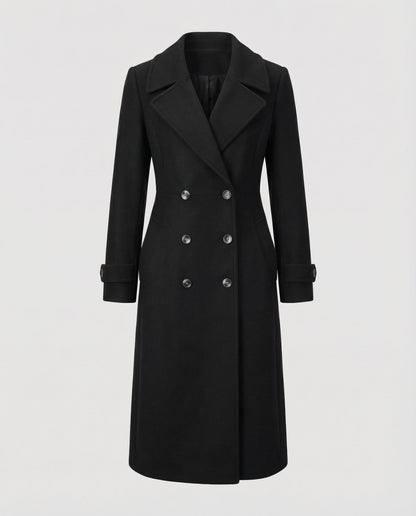 Cappotto Donna Lana Doppio Petto Elegante