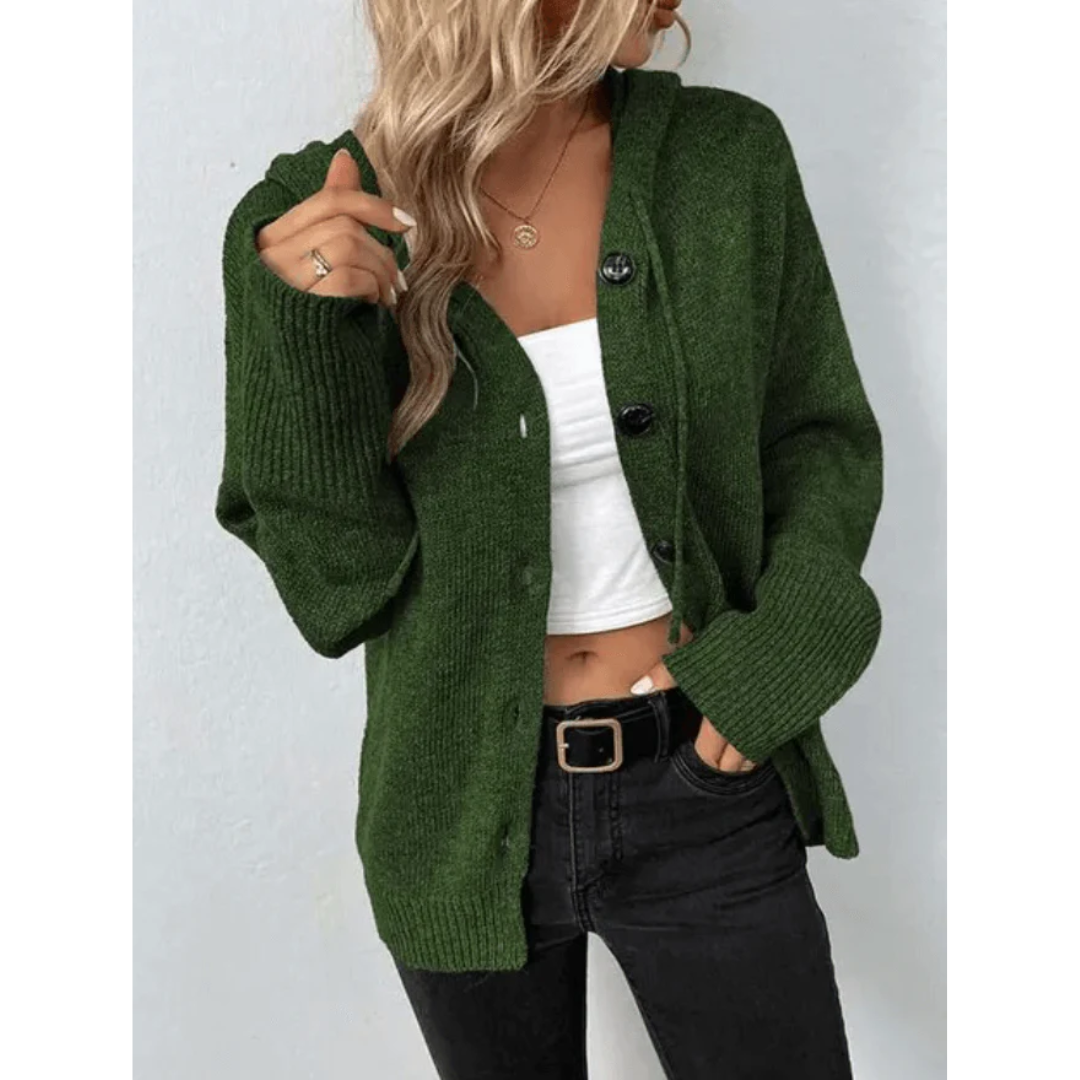 Cardigan Donna Caldo in Maglia con Bottoni