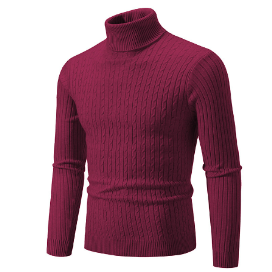 Maglione Uomo Collo Alto Caldo Morbido Invernale