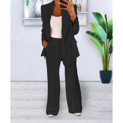 Tailleur Due Pezzi Donna Tessuto Business Vestibilità Larga