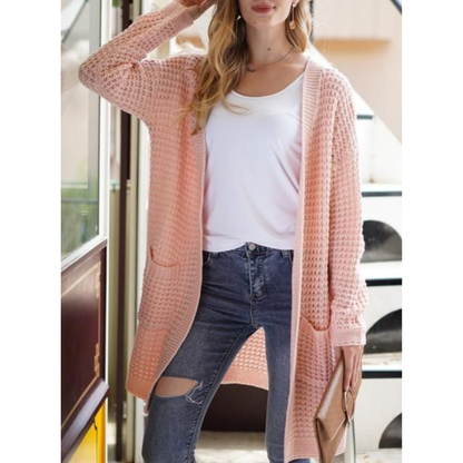 Cardigan Donna Maglia Lunga Struttura Invernale