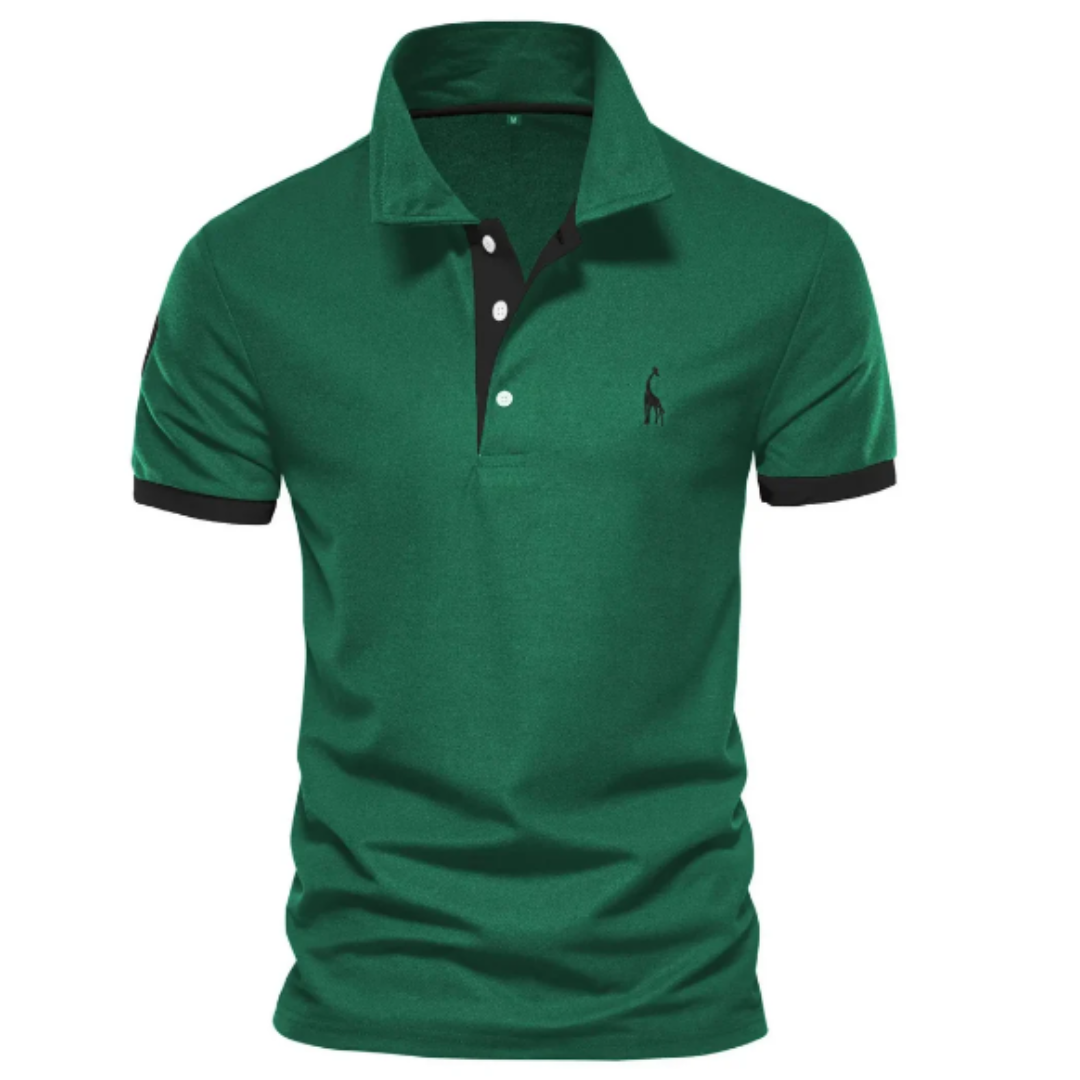 Polo Uomo Manica Corta con Inserti a Contrasto