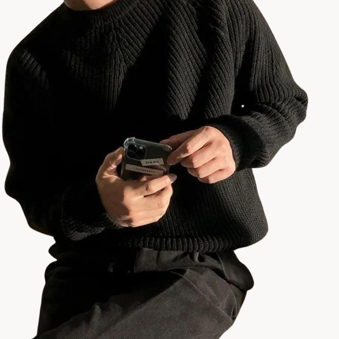 Maglione Uomo Costine Leggero Morbido Classico