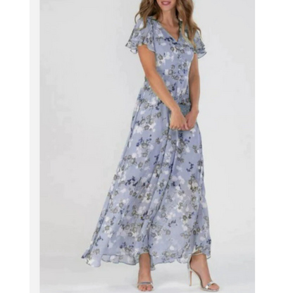 Abito Maxi Donna Scollo a V Linea Dritta