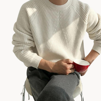 Maglione Uomo Costine Leggero Morbido Classico