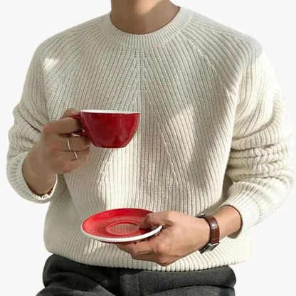 Maglione Uomo Costine Leggero Morbido Classico