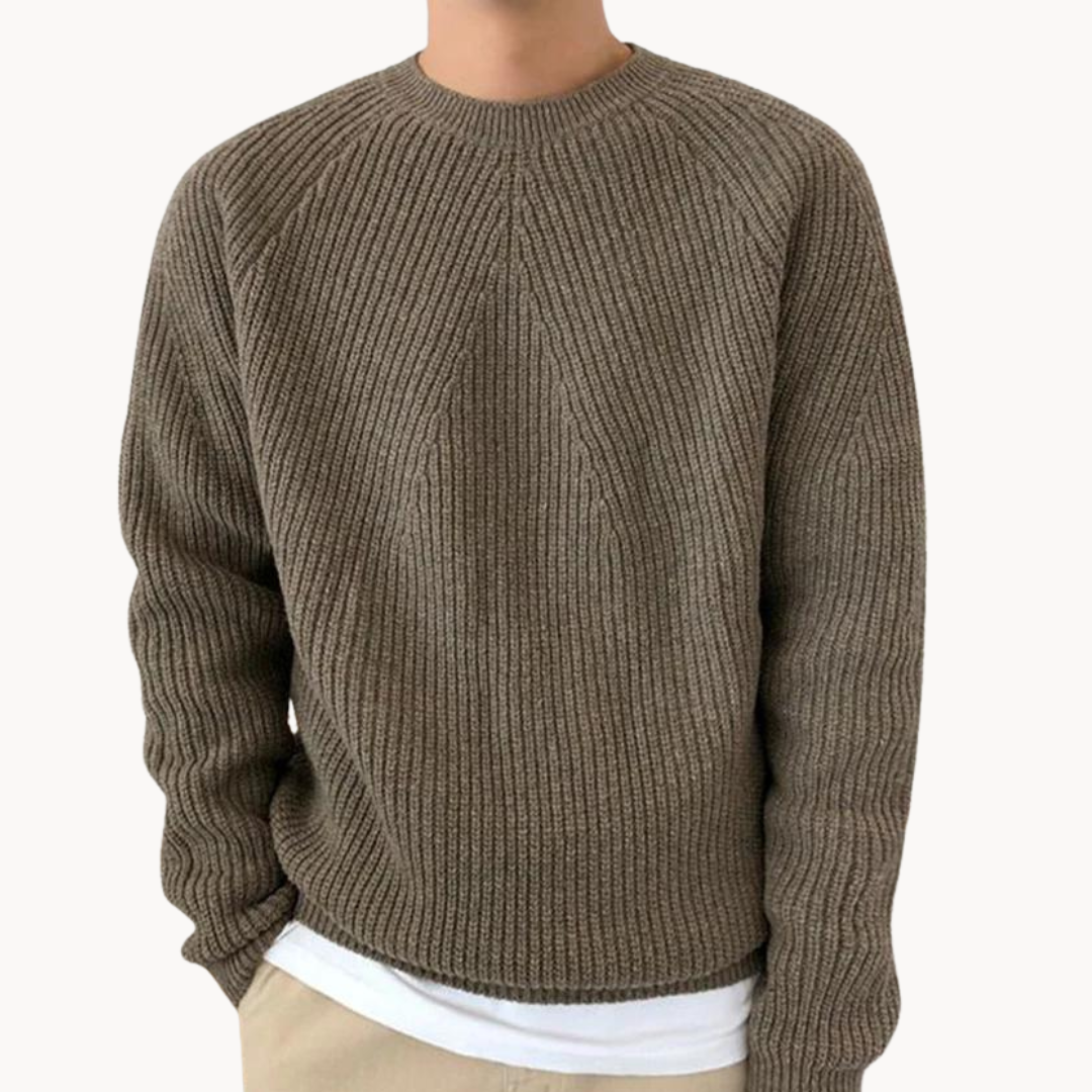 Maglione Uomo Costine Leggero Morbido Classico