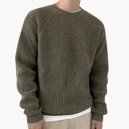 Maglione Uomo Costine Leggero Morbido Classico - Brentozzi