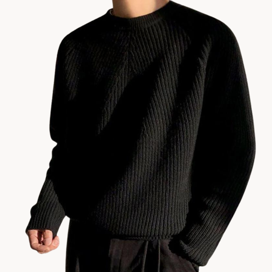 Maglione Uomo Costine Leggero Morbido Classico