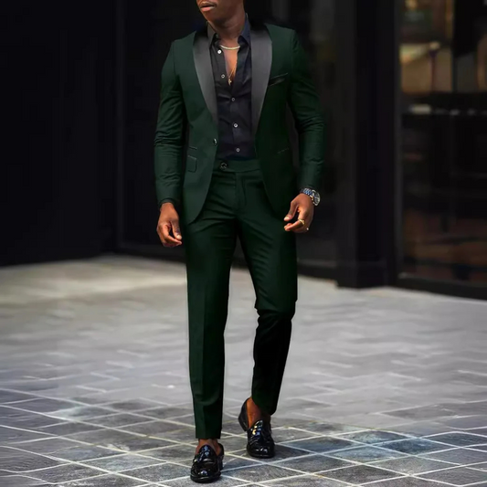 Abito Uomo Due Pezzi Rever in Satin - Brentozzi