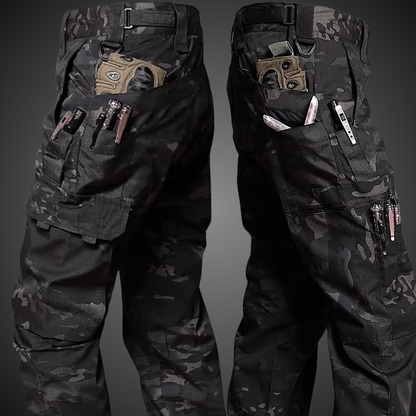 Pantaloni Tattici Uomo Tessuto Resistente Vestibilità Regolare