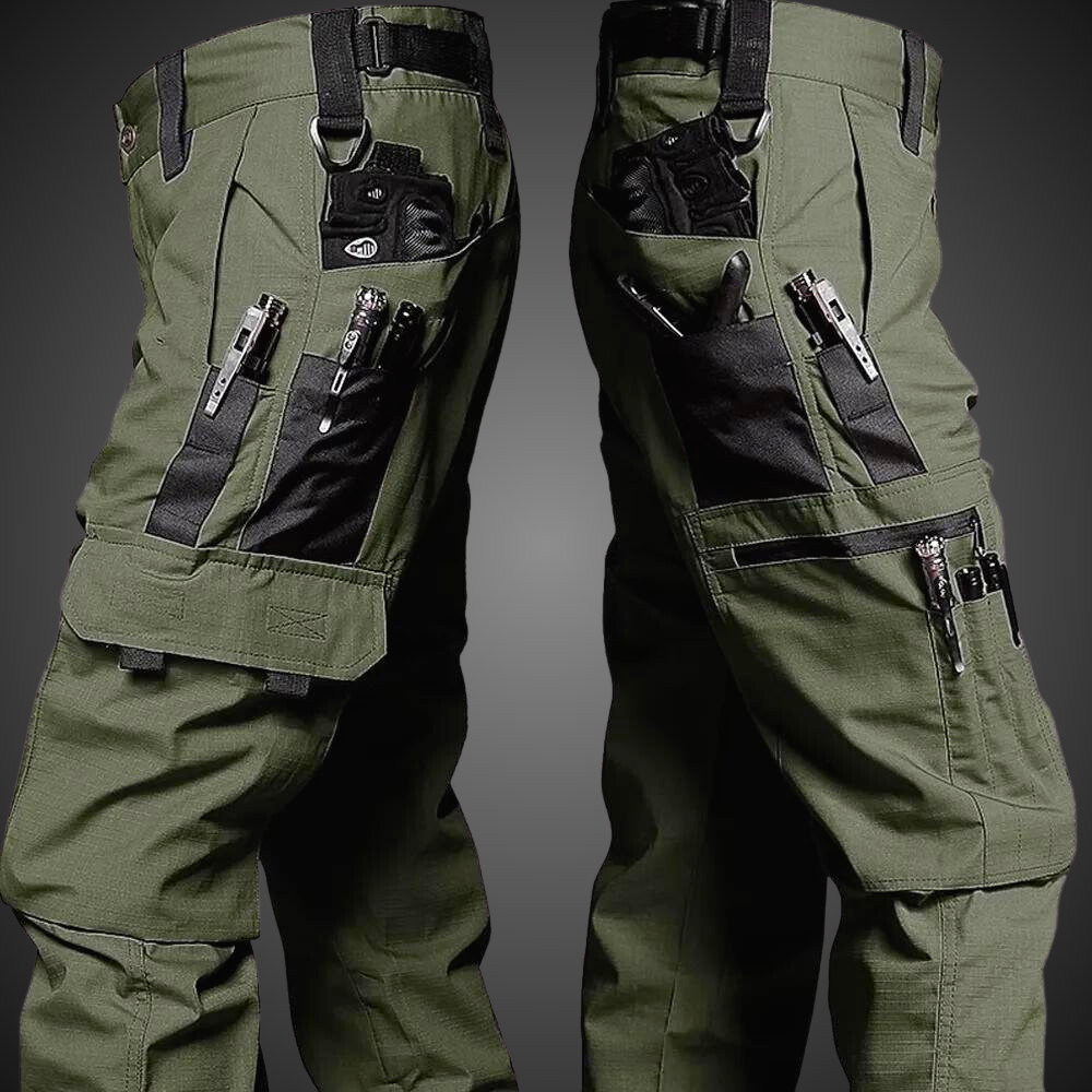 Pantaloni Tattici Uomo Tessuto Resistente Vestibilità Regolare