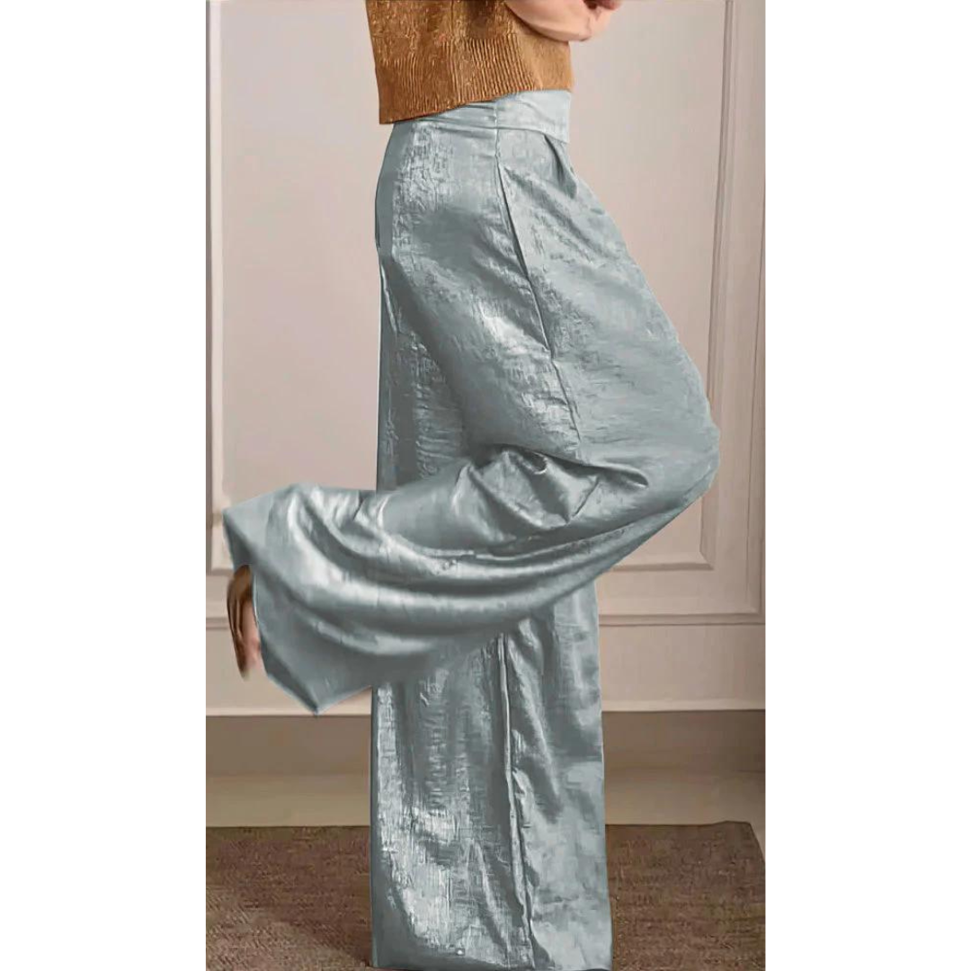Completo Donna Scollo a V Pantaloni Larghi