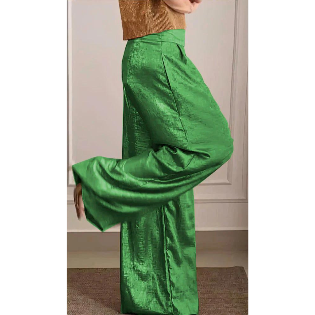 Completo Donna Scollo a V Pantaloni Larghi