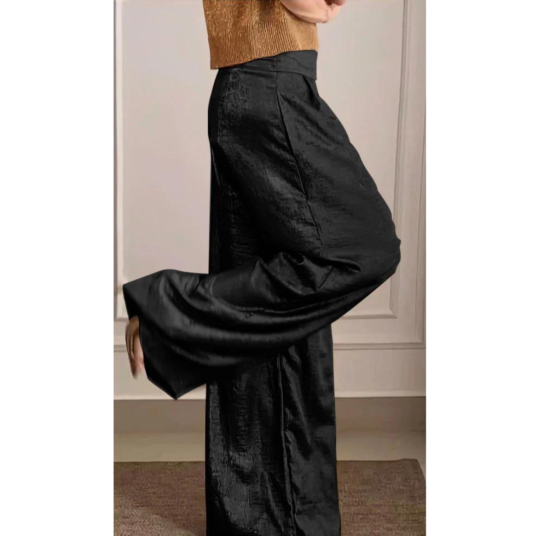 Completo Donna Scollo a V Pantaloni Larghi