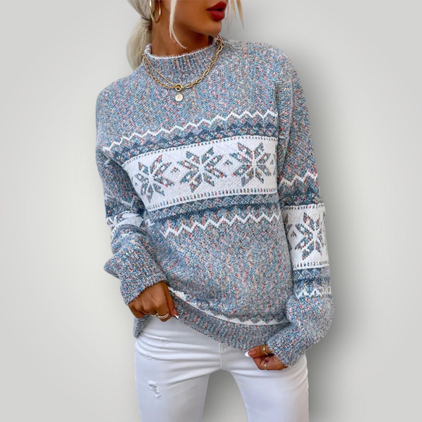 Maglione Invernale Donna Caldo Manica Lunga Comodo