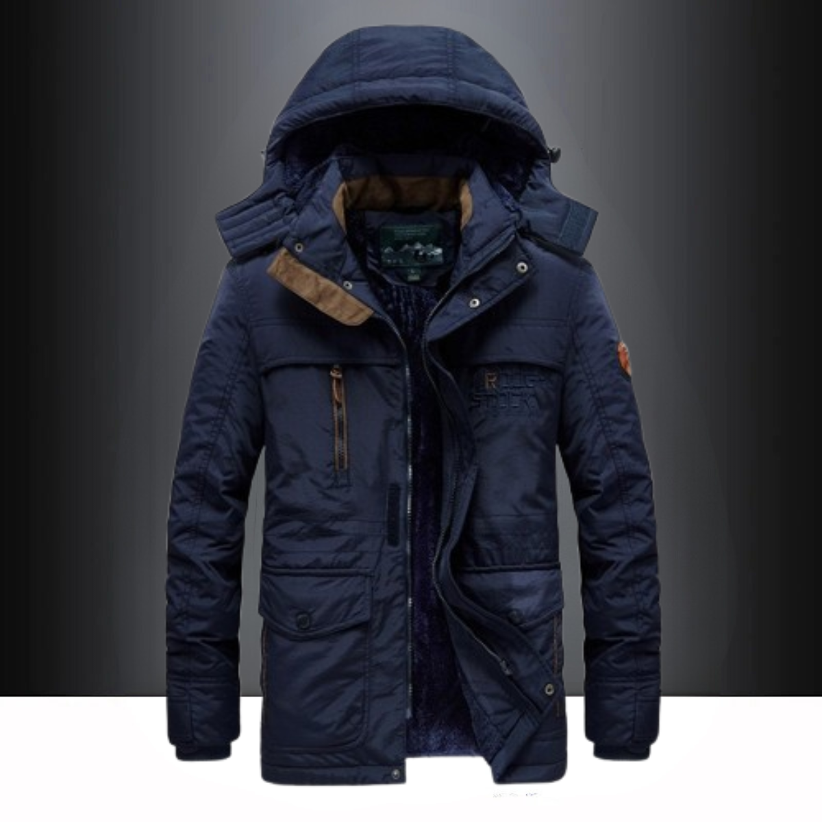 Parka Invernale Uomo Imbottito Caldo Cappuccio