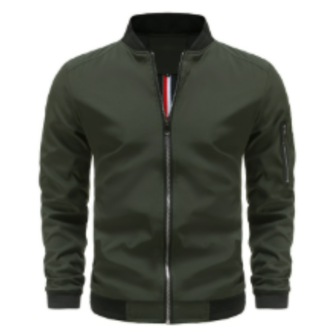 Giacca Uomo Mezza Stagione con Chiusura Zip Vestibilità Standard