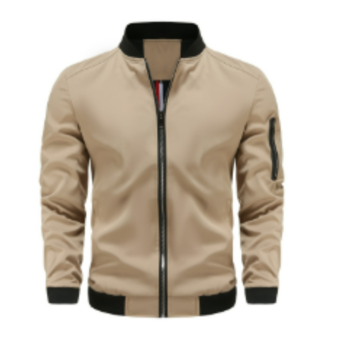Giacca Uomo Mezza Stagione con Chiusura Zip Vestibilità Standard