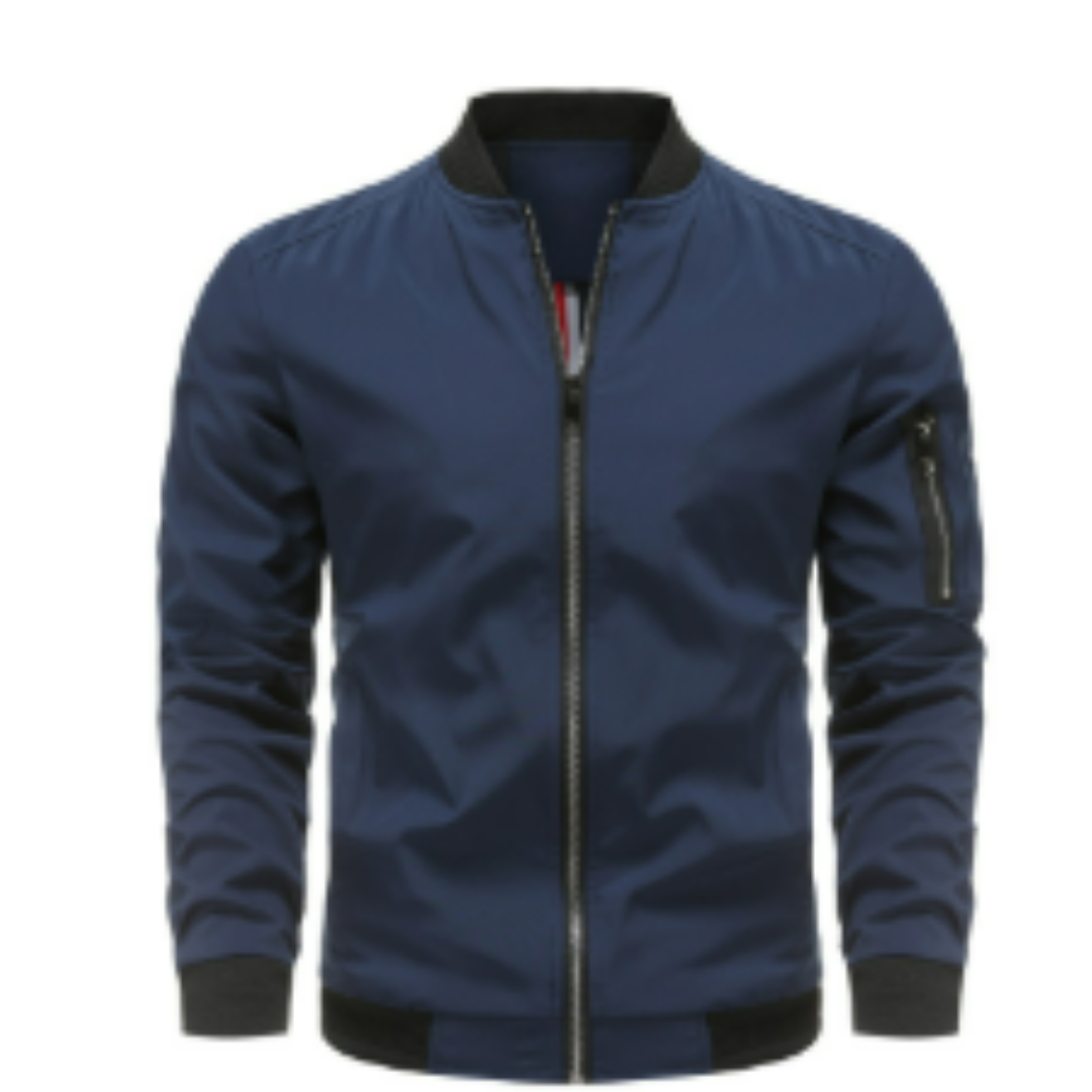 Giacca Uomo Mezza Stagione con Chiusura Zip Vestibilità Standard