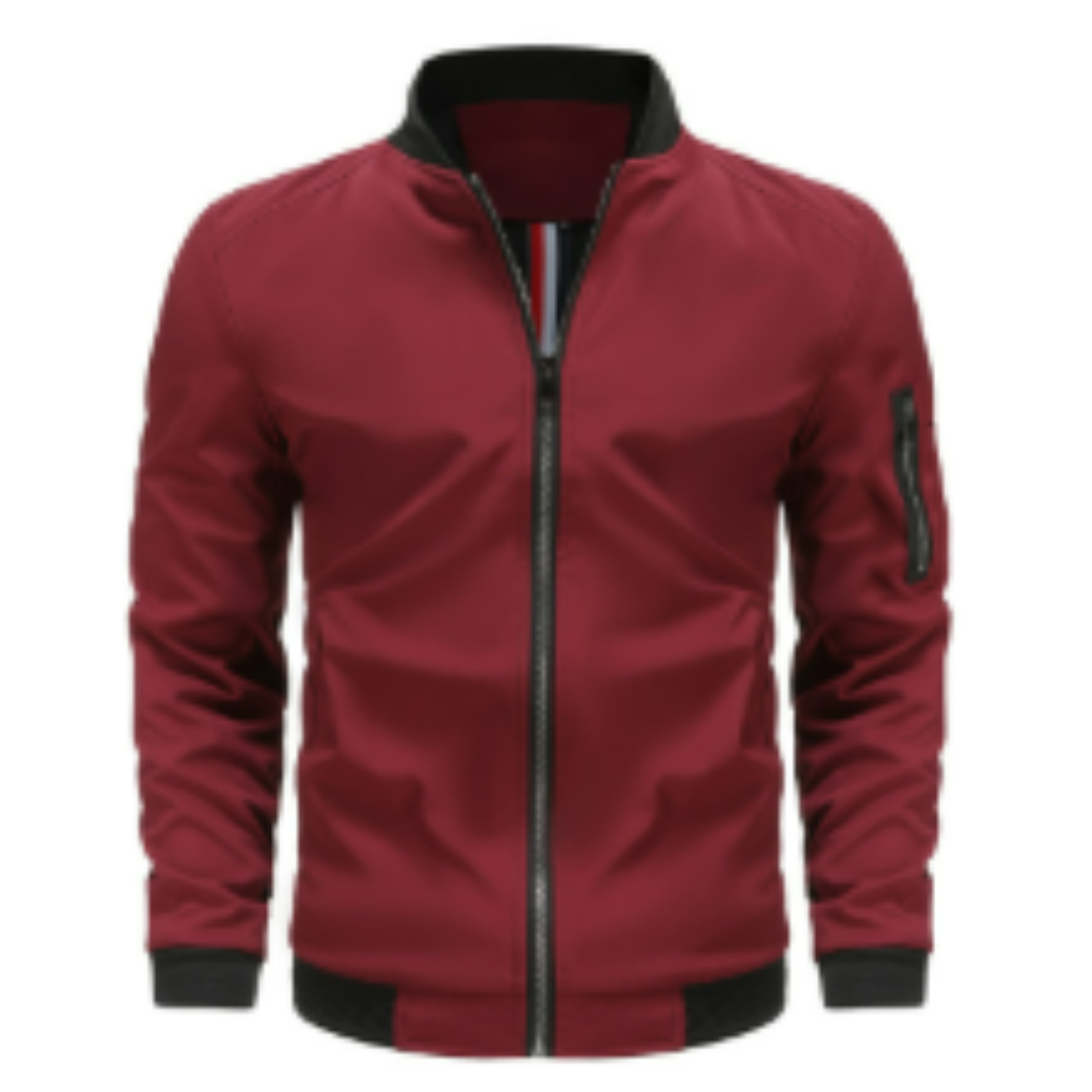 Giacca Uomo Mezza Stagione con Chiusura Zip Vestibilità Standard