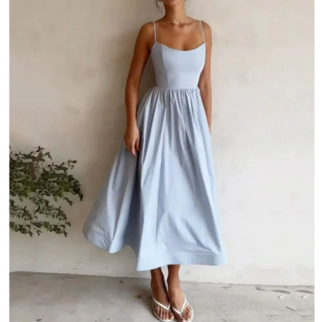 Abito Midi Donna Linea A Smanicato - Brentozzi