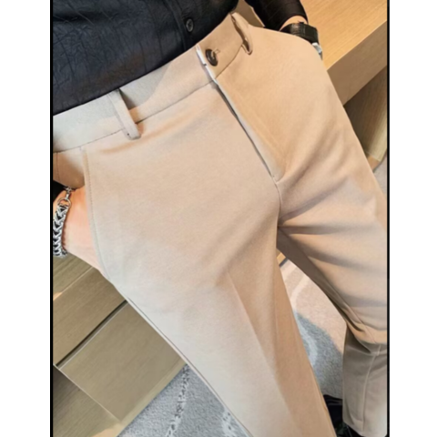 Pantaloni Uomo Vestibilità Stretta Taglio Dritto