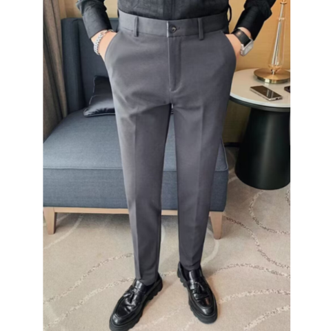 Pantaloni Uomo Vestibilità Stretta Taglio Dritto