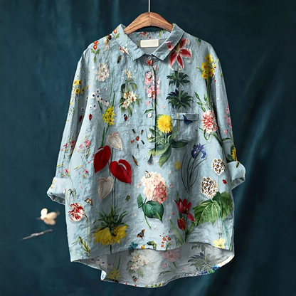 Blusa Donna Vintage Stile Classico Manica Lunga - Brentozzi
