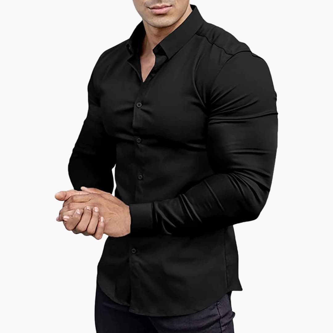 Camicia Uomo Classica Manica Lunga Slim Fit - Brentozzi