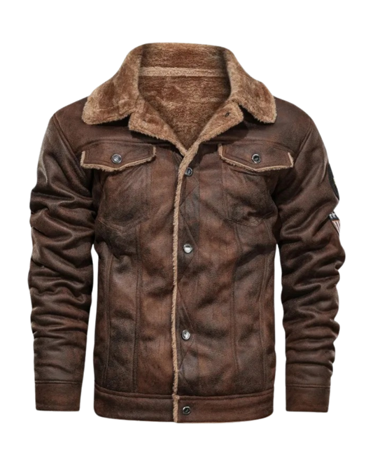 Giacca Uomo in Fleece e Pelle Calda - Brentozzi