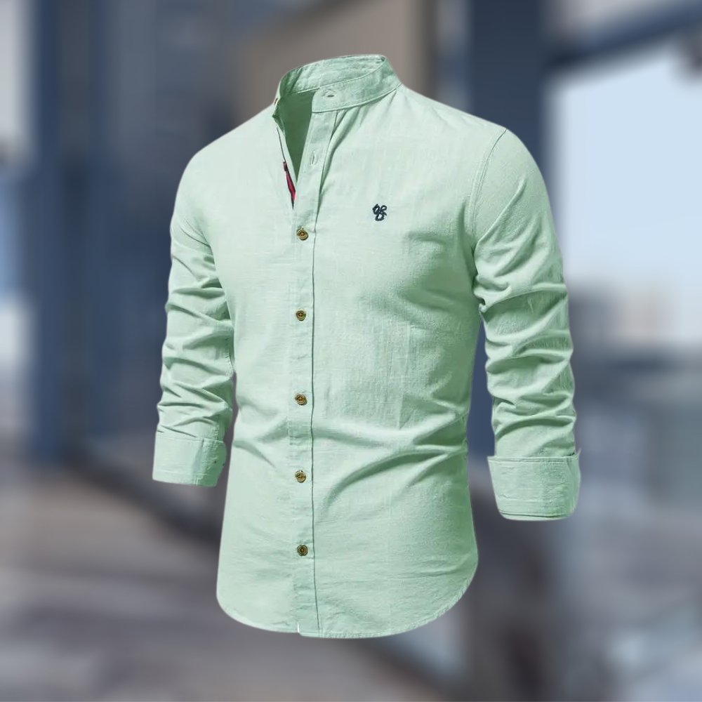 Camicia Uomo Colletto Strutturato Taglio Classico